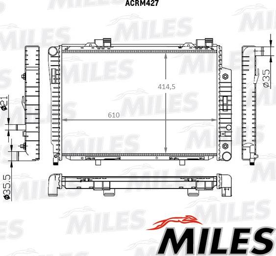 Miles acrm427 - Радиатор, охлаждение двигателя autodnr.net