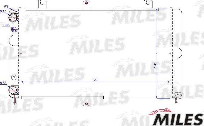 Miles ACRM483 - Радіатор, охолодження двигуна autocars.com.ua
