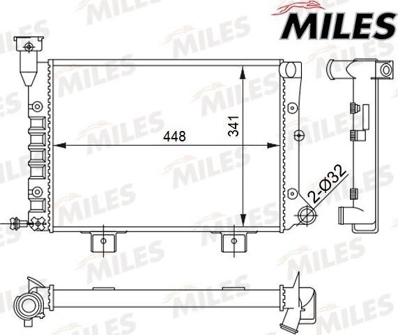 Miles acrm525 - Радиатор, охлаждение двигателя autodnr.net
