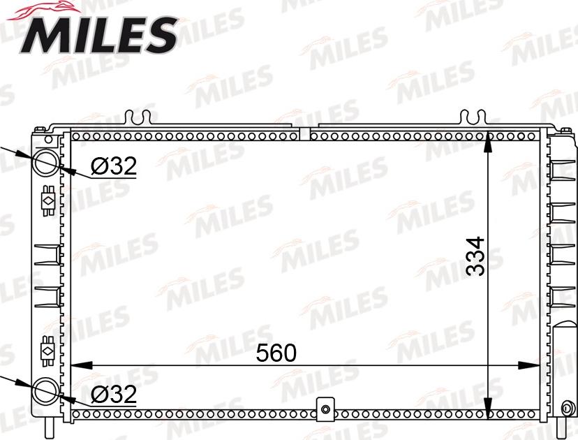 Miles ACRM527 - Радіатор, охолодження двигуна autocars.com.ua