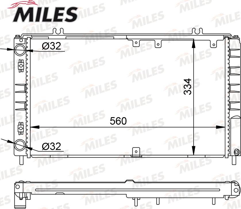Miles ACRM556 - Радіатор, охолодження двигуна autocars.com.ua