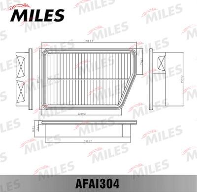 Miles AFAI304 - Воздушный фильтр avtokuzovplus.com.ua