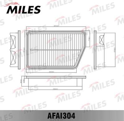 Miles AFAI304 - Повітряний фільтр autocars.com.ua