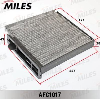 Miles AFC1017 - Фільтр, повітря у внутрішній простір autocars.com.ua