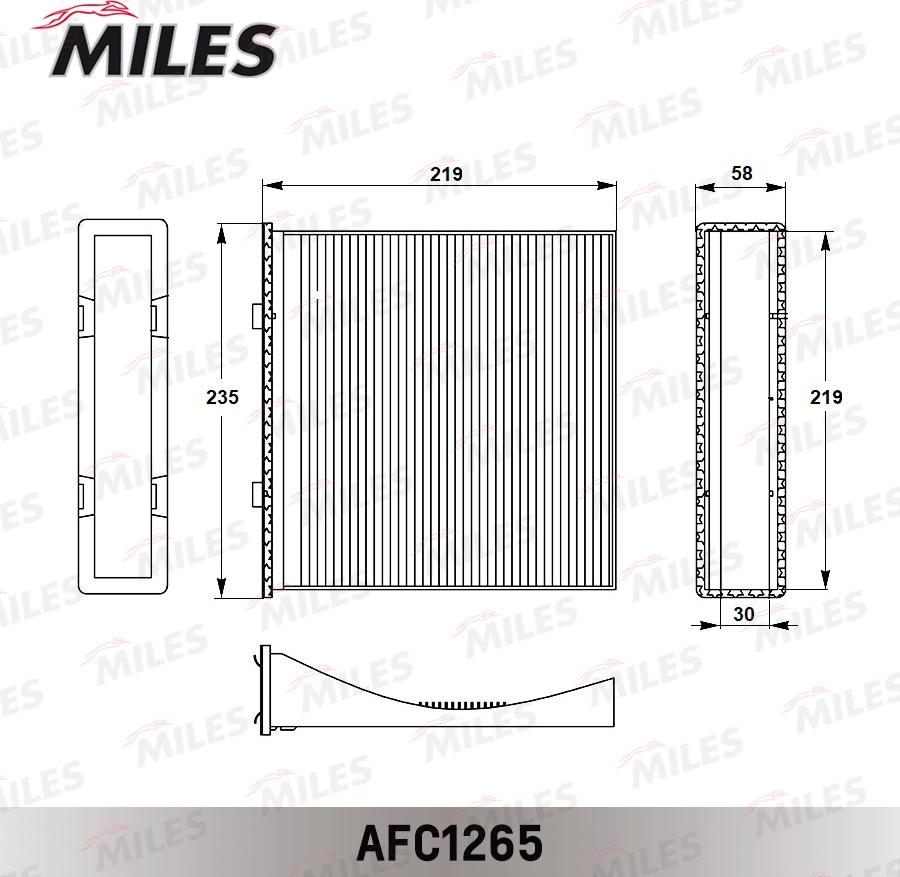 Miles AFC1265 - Фильтр воздуха в салоне avtokuzovplus.com.ua