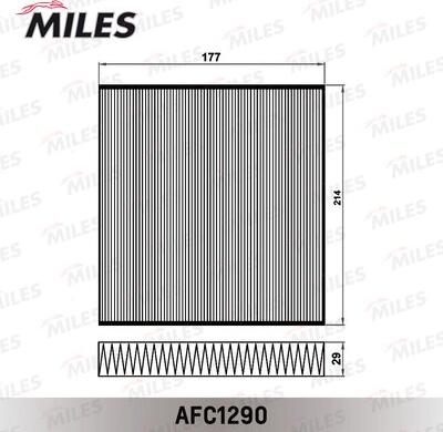 Miles AFC1290 - Фільтр, повітря у внутрішній простір autocars.com.ua