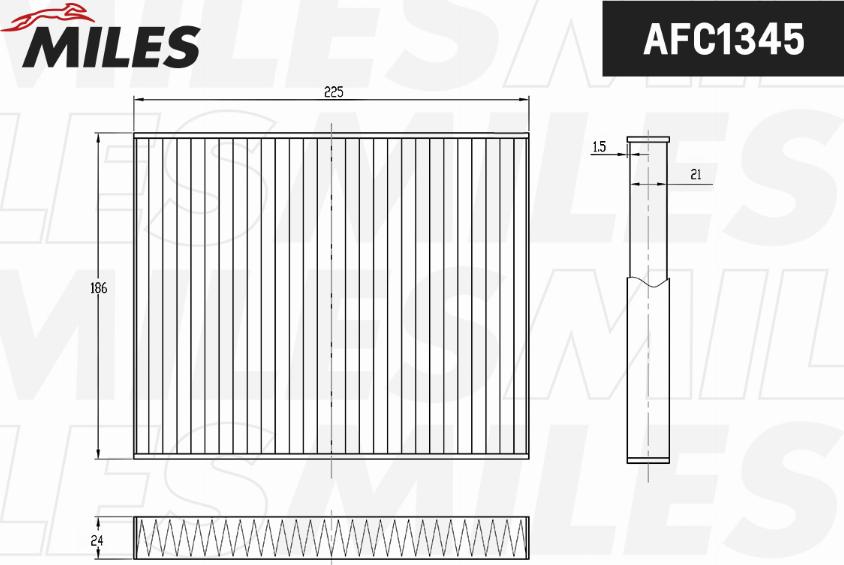 Miles AFC1345 - Фильтр воздуха в салоне avtokuzovplus.com.ua
