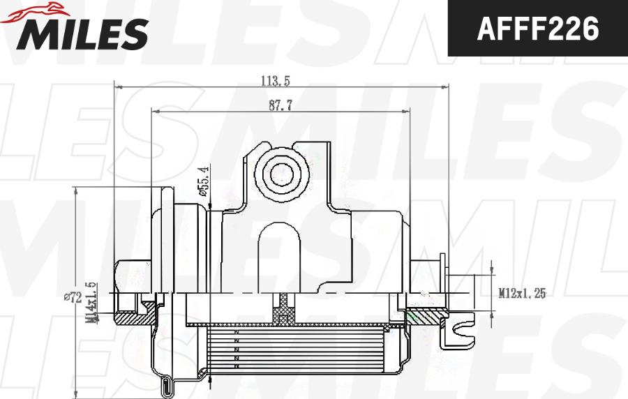 Miles AFFF226 - Топливный фильтр avtokuzovplus.com.ua