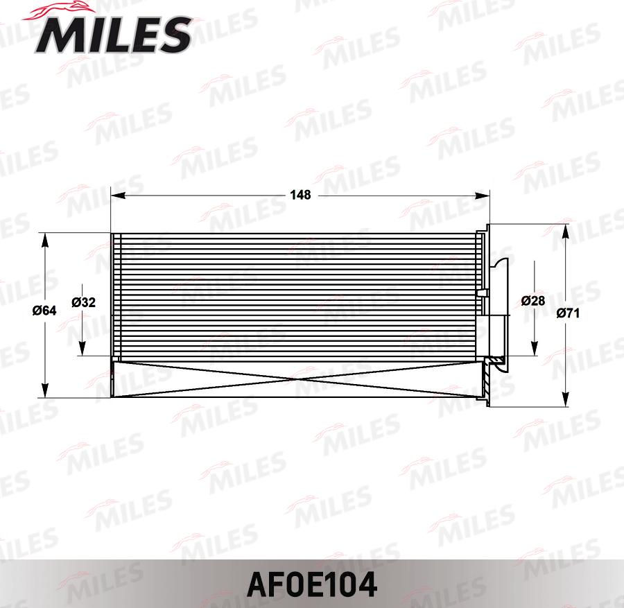 Miles AFOE104 - Масляный фильтр avtokuzovplus.com.ua