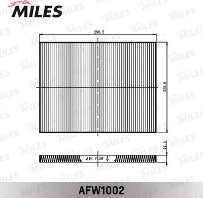 Miles AFW1002 - Фільтр, повітря у внутрішній простір autocars.com.ua