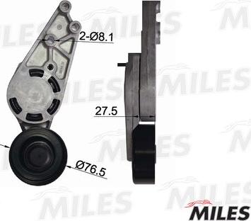 Miles AG00033 - Натяжитель, поликлиновый ремень avtokuzovplus.com.ua