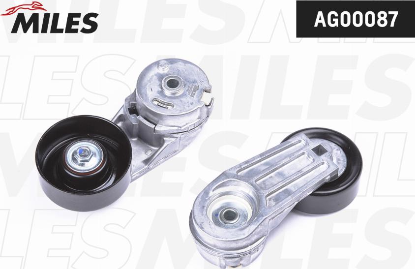 Miles AG00087 - Натягувач ременя, клинові зуб. autocars.com.ua