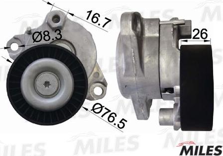 Miles AG00296 - Натяжитель, поликлиновый ремень avtokuzovplus.com.ua