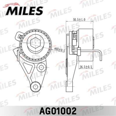 Miles AG01002 - Натяжной ролик, ремень ГРМ avtokuzovplus.com.ua