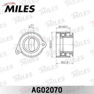 Miles AG02070 - Натяжной ролик, ремень ГРМ avtokuzovplus.com.ua