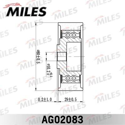 Miles AG02083 - Направляющий ролик, зубчатый ремень avtokuzovplus.com.ua