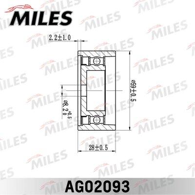 Miles AG02093 - Натяжной ролик, ремень ГРМ avtokuzovplus.com.ua