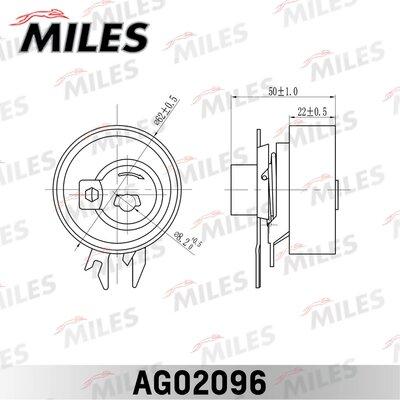 Miles AG02096 - Натяжной ролик, ремень ГРМ avtokuzovplus.com.ua