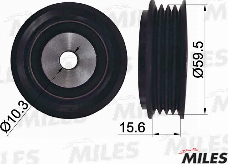 Miles AG03043 - Направляющий ролик, поликлиновый ремень avtokuzovplus.com.ua