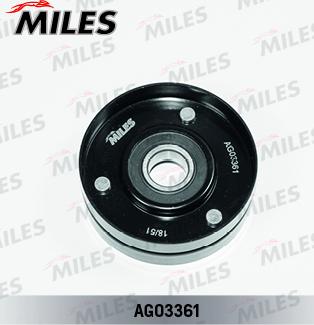 Miles AG03361 - Паразитний / провідний ролик, поліклиновий ремінь autocars.com.ua