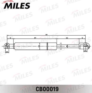 Miles CB00019 - Упор газовый крышки багажника HYUNDAI SANTA FE classic autodnr.net