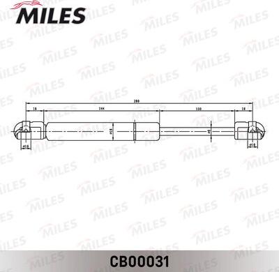 Miles CB00031 - Упор газовый кр. багажника FORD FOCUS 05- сед. autodnr.net