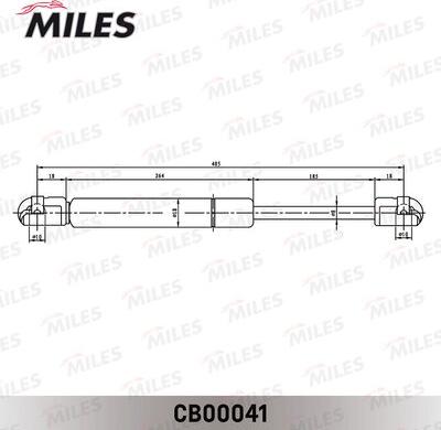 Miles CB00041 - Упор газовый кр. багажника HYUNDAI ix35 10- autodnr.net