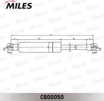 Miles CB00050 - Упор газовый кр. багажника VW TIGUAN autodnr.net