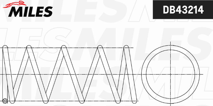 Miles DB43214 - Пружина ходової частини autocars.com.ua
