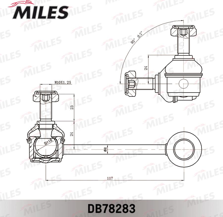 Miles DB78283 - Тяга / стійка, стабілізатор autocars.com.ua