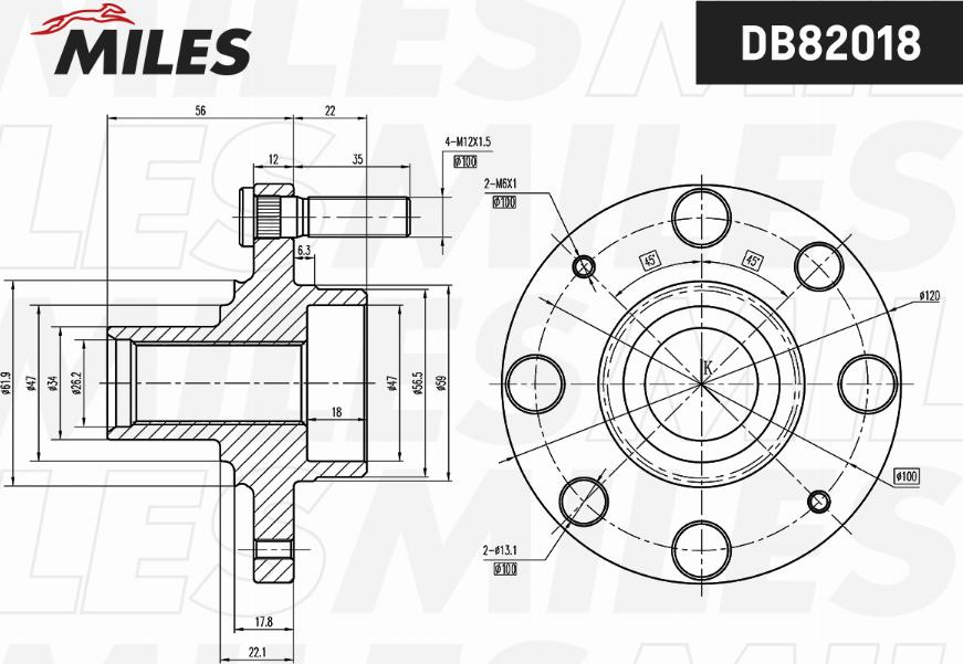 Miles DB82018 - Маточина колеса autocars.com.ua