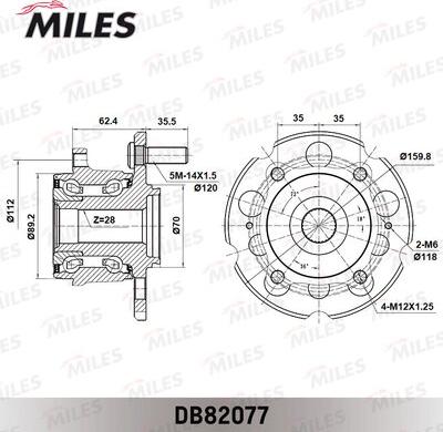 Miles DB82077 - Маточина колеса autocars.com.ua