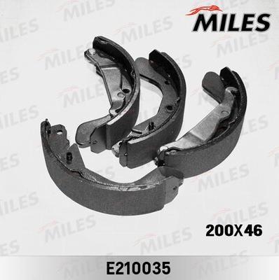 Miles e210035 - Комплект тормозных колодок, барабанные autodnr.net
