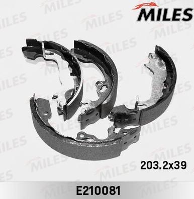 Miles E210081 - Комплект тормозных колодок, барабанные autodnr.net