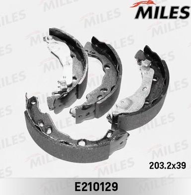 Miles E210129 - Комплект гальм, барабанний механізм autocars.com.ua