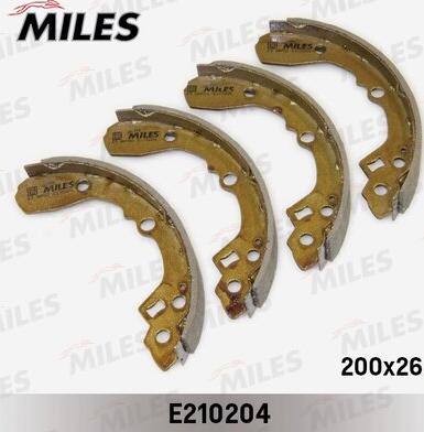 Miles E210204 - Комплект тормозных колодок, барабанные autodnr.net