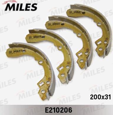 Miles e210206 - Комплект тормозных колодок, барабанные autodnr.net
