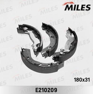 Miles e210209 - Комплект тормозных колодок, барабанные autodnr.net