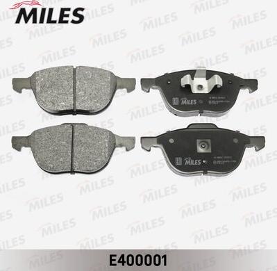 Miles E400001 - Тормозные колодки, дисковые, комплект avtokuzovplus.com.ua