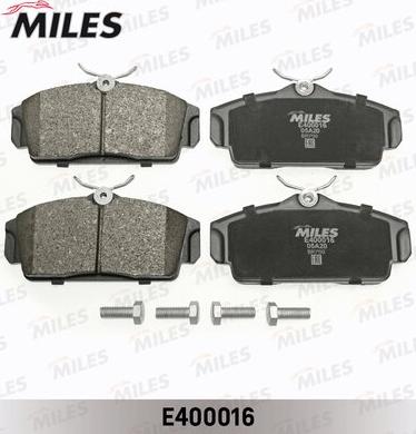 Miles E400016 - Тормозные колодки, дисковые, комплект avtokuzovplus.com.ua