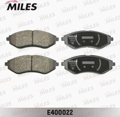 Miles E400022 - Тормозные колодки, дисковые, комплект avtokuzovplus.com.ua