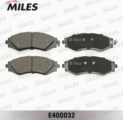 Miles E400032 - Гальмівні колодки, дискові гальма autocars.com.ua