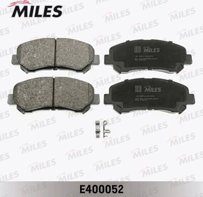 Miles E400052 - Гальмівні колодки, дискові гальма autocars.com.ua