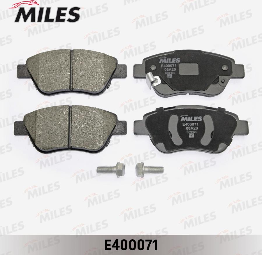 Miles E400071 - Тормозные колодки, дисковые, комплект avtokuzovplus.com.ua