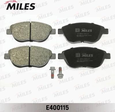 Miles E400115 - Тормозные колодки, дисковые, комплект avtokuzovplus.com.ua