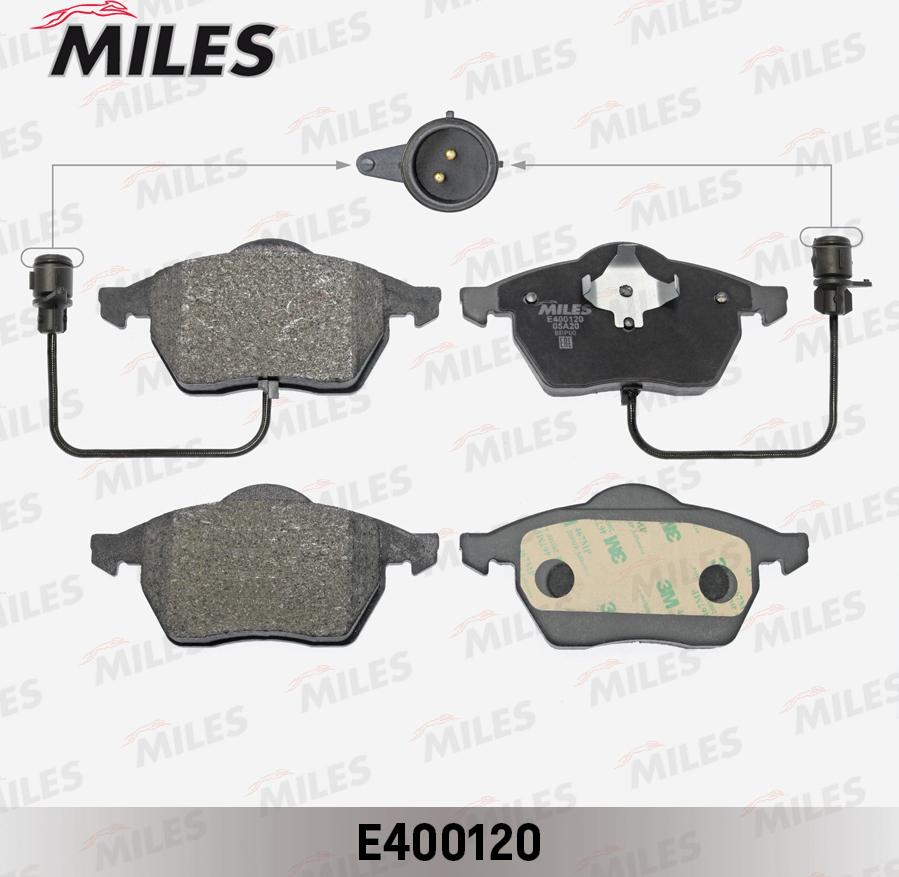 Miles E400120 - Гальмівні колодки, дискові гальма autocars.com.ua