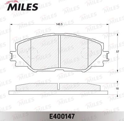 Miles E400147 - Колодки тормозные TOYOTA RAV 4 05> передние autodnr.net