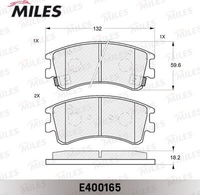 Miles E400165 - Гальмівні колодки, дискові гальма autocars.com.ua