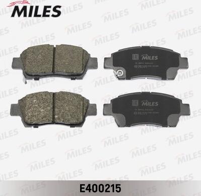 Miles E400215 - Гальмівні колодки, дискові гальма autocars.com.ua