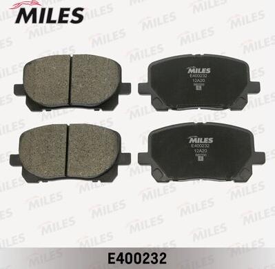 Miles E400232 - Гальмівні колодки, дискові гальма autocars.com.ua